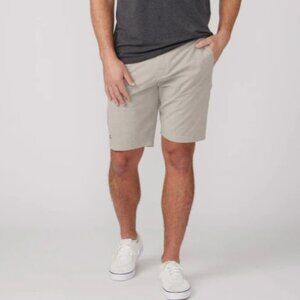 Linksoul Solid Boardwalker Shorts Men's Size 34 Khaki 10" Inseam Golf Stretch